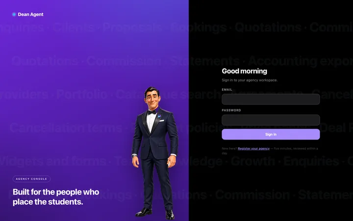 agent.dean.school home page