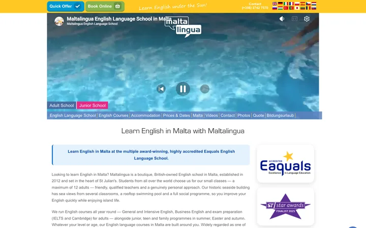 maltalingua.com home page